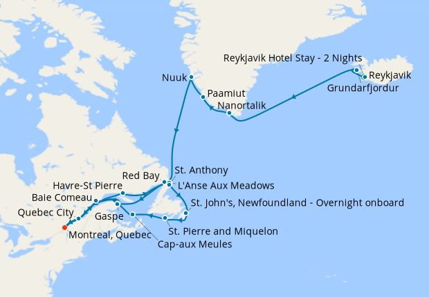 Cruise Itinerary Map