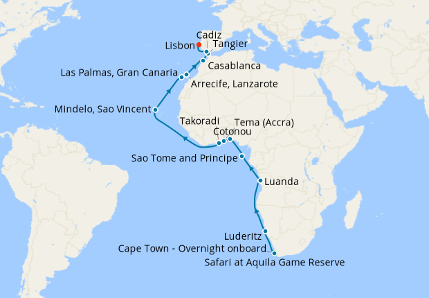 Cruise Itinerary Map