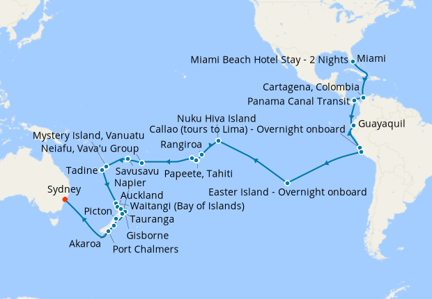 Cruise Itinerary Map