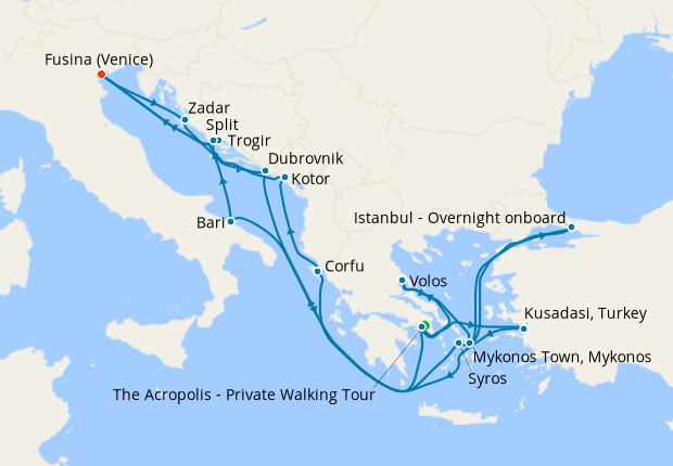 Cruise Itinerary Map