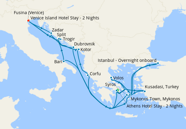 Cruise Itinerary Map