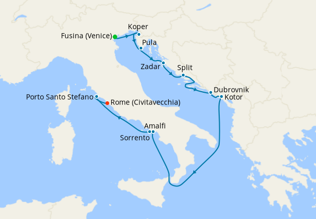 Cruise Itinerary Map