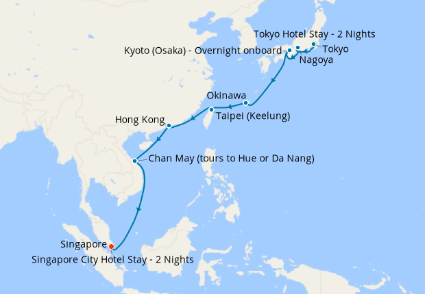 Cruise Itinerary Map