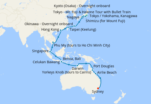Cruise Itinerary Map