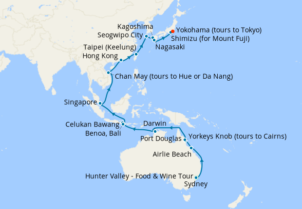 Cruise Itinerary Map