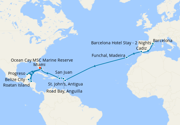 Cruise Itinerary Map