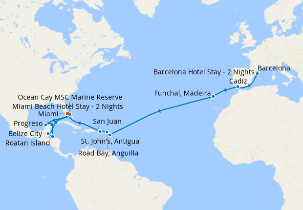 Cruise Itinerary Map