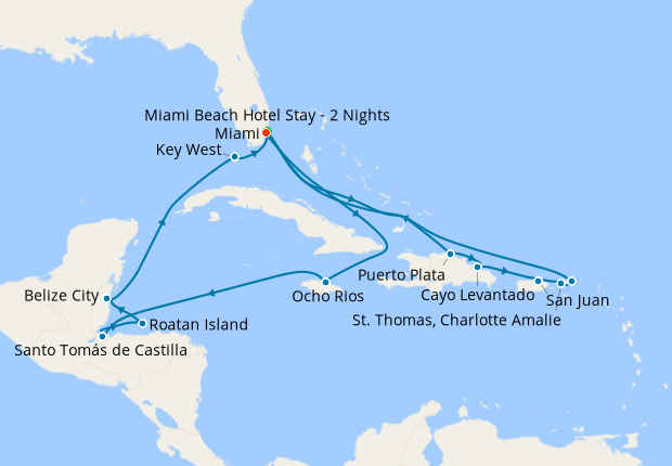 Cruise Itinerary Map