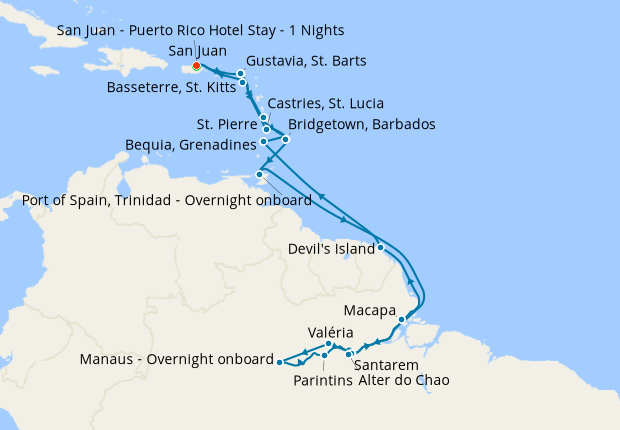 Cruise Itinerary Map