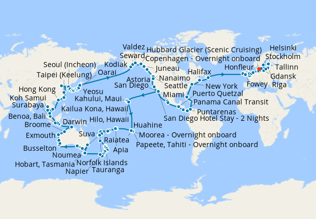 Cruise Itinerary Map