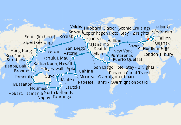 Cruise Itinerary Map