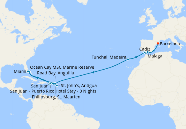Cruise Itinerary Map