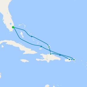 Eastern Caribbean from Fort Lauderdale