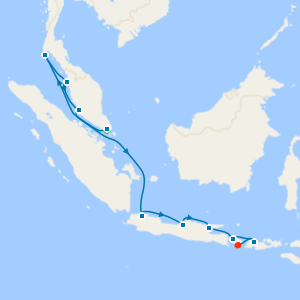 Malay & Indonesian Shores from Singapore to Bali with 1 Night Stay