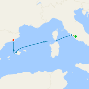 European Mini Cruise with Rome & Barcelona Stays