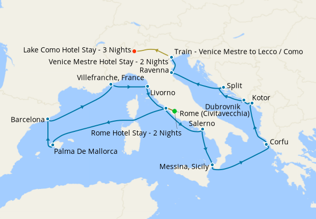 Cruise Itinerary Map