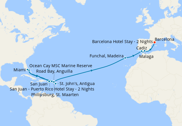 Cruise Itinerary Map