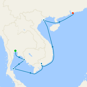 Asian Coastal Passage from Bangkok (Laem Chabang) to Hong Kong