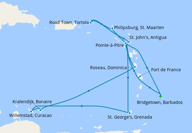 Cruise Itinerary Map