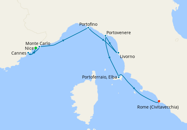 Cruise Itinerary Map