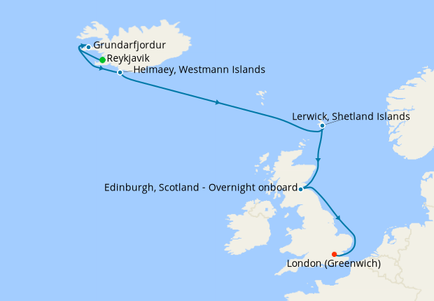 Cruise Itinerary Map