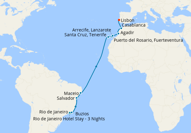 Cruise Itinerary Map