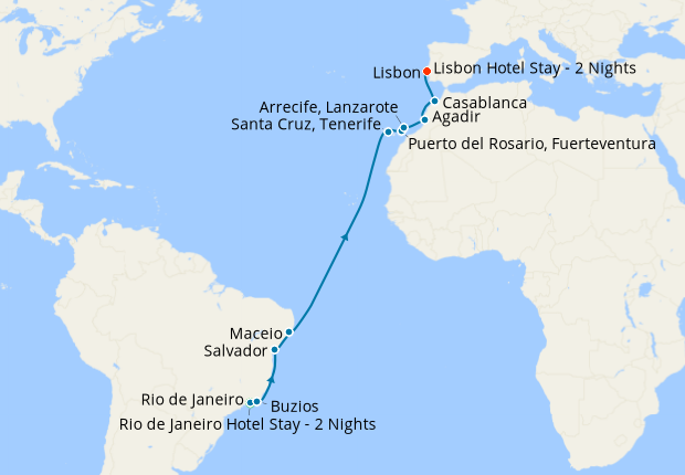 Cruise Itinerary Map