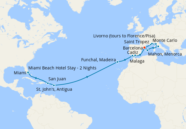 Cruise Itinerary Map