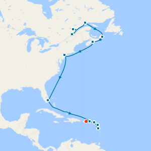 A Grand Journey of Bright Coastlines & Captivating Havens with Quebec City and San Juan Stays 