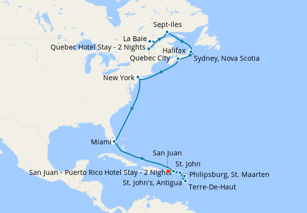 Cruise Itinerary Map