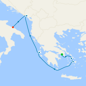 A Journey from Cycladic Light to Apulian Shores from Athens to Bari