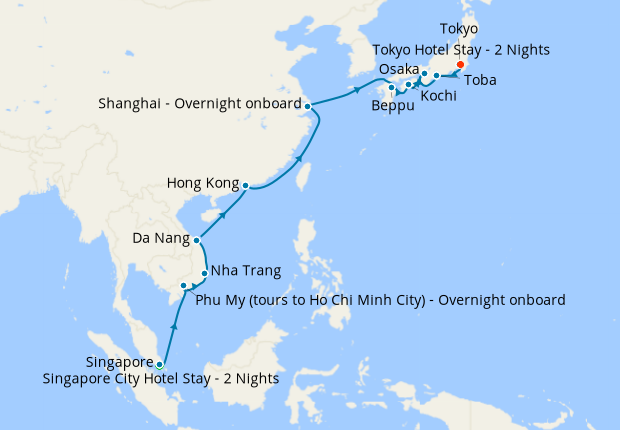 Cruise Itinerary Map
