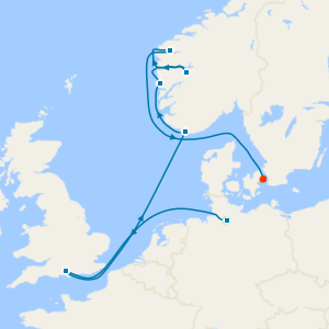 A Journey Through Majestic Fjords & Cliffside Beauty to Copenhagen with Two Night Hamburg City Stay 