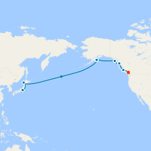 Pacific Eastbound from Tokyo to Vancouver with 1 Night Stay 