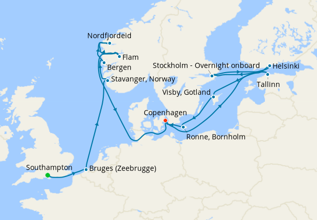 Cruise Itinerary Map