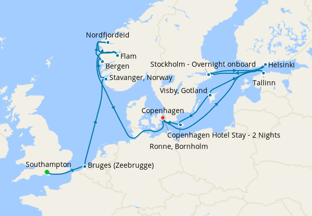 Cruise Itinerary Map