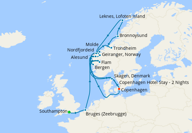 Cruise Itinerary Map