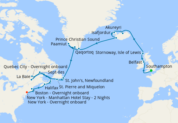 Cruise Itinerary Map