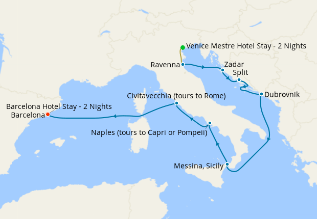 Cruise Itinerary Map