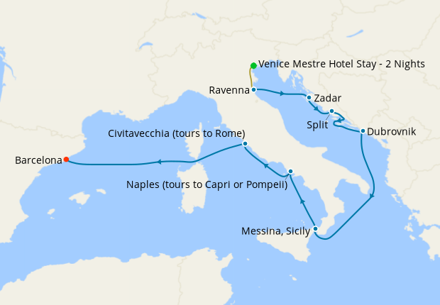 Cruise Itinerary Map