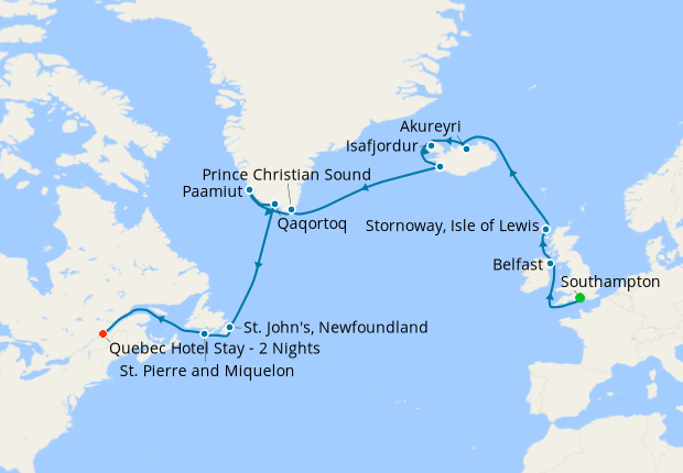 Cruise Itinerary Map