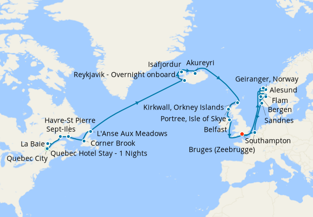 Cruise Itinerary Map