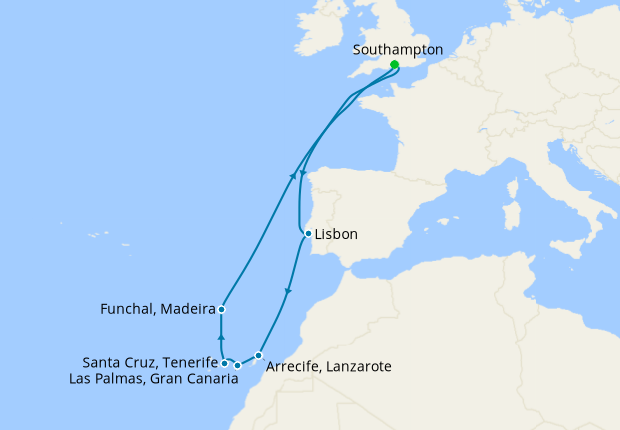 Cruise Itinerary Map