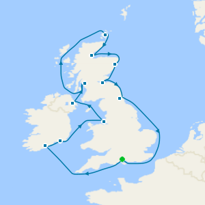 British Isles from Southampton
