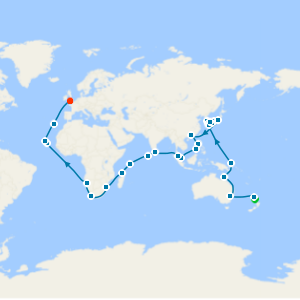 Auckland to Southampton