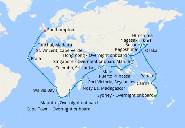Cruise Itinerary Map