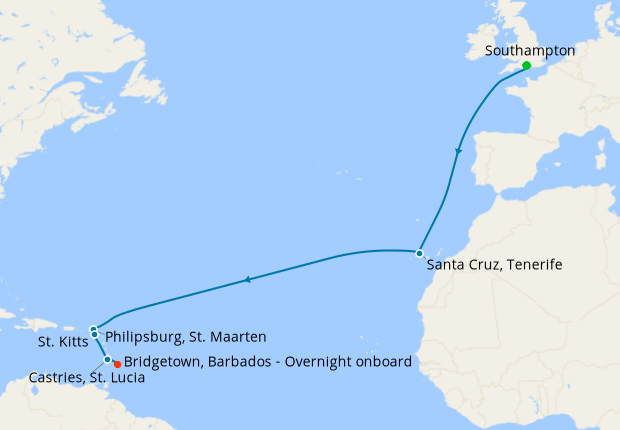 Cruise Itinerary Map