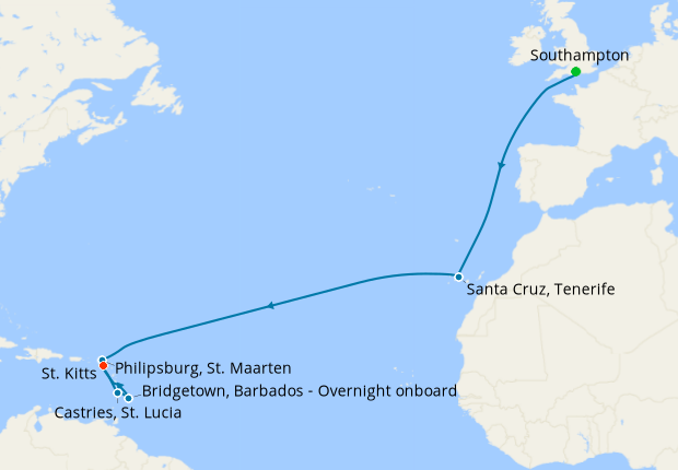 Cruise Itinerary Map