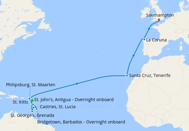 Cruise Itinerary Map