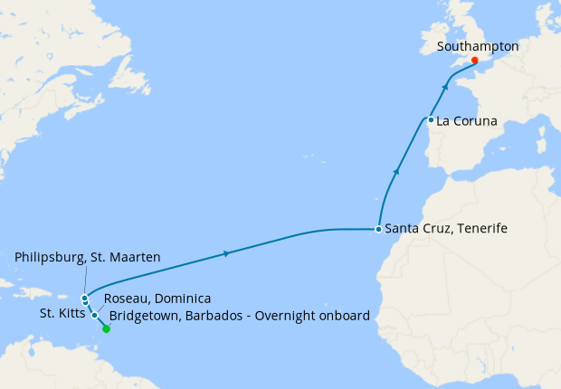 Cruise Itinerary Map